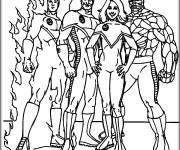 Coloriage Equipe Four de Marvel