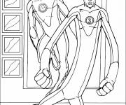 Coloriage Film les quatre fantastiques de Marvel