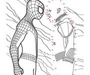 Coloriage Film spider Man 2 de Marvel points par points
