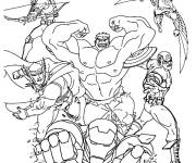 Coloriage H&eacute;ros Marvel cin&eacute;matographie facile