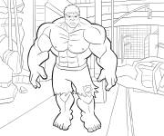 Coloriage Hulk dessin anim&eacute; de Marvel