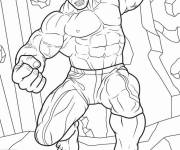 Coloriage Hulk fracassant de Marvel