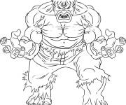 Coloriage Illustration Hulk de Marvel
