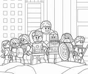 Coloriage Illustration Lego Avengers de Marvel pour enfants