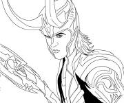 Coloriage Image de Loki, le fr&egrave;re de Thor