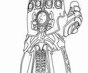 Coloriage et dessins gratuit Infinity Gauntlet de Thanos de Avengers Endgame à imprimer
