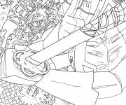 Coloriage L'attaque de Deadpool