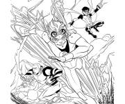 Coloriage L&rsquo;&eacute;quipe de super-h&eacute;ros de Marvel