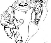 Coloriage L'union des super-h&eacute;ros Marvel