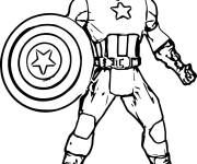 Coloriage La costume sp&eacute;cial du super-h&eacute;ros de l'Am&eacute;rique