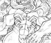 Coloriage Le m&eacute;chant venom de Marvel Univers