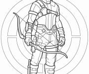 Coloriage Le Superh&eacute;ros Hawkeye portrait en ligne