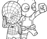 Coloriage Les h&eacute;ros de Marvel de bande anim&eacute;