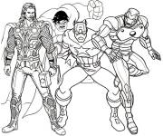 Coloriage Les meilleurs h&eacute;ros de Marvel