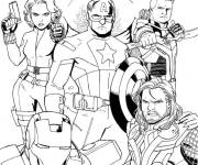 Coloriage Les personnages pr&eacute;f&eacute;r&eacute;s de Marvel cin&eacute;matographique