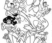 Coloriage Les superh&eacute;ros principaux de Marvel