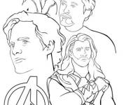 Coloriage et dessins gratuit Les Vengeurs de base Marvel à imprimer