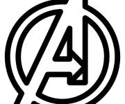 Coloriage et dessins gratuit Logo Avengers de Marvel à imprimer