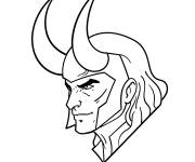 Coloriage Loki le diabolique de Marvel Universe