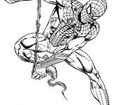 Coloriage Longue toile d&rsquo;araign&eacute;e de Marvel