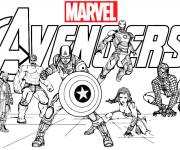 Coloriage et dessins gratuit Marvel Avengers maternelle à imprimer