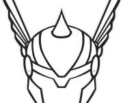 Coloriage Marvel Casque de Thor