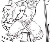 Coloriage Marvel Hulk enrag&eacute;