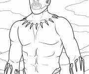 Coloriage Marvel Panth&egrave;re noire sans masque