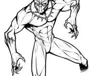 Coloriage Marvel Panth&egrave;re noire super-h&eacute;ros de l'Afrique