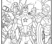 Coloriage Marvel personnages page de coloriage