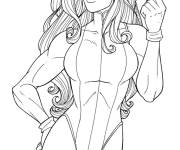 Coloriage Marvel superh&eacute;ro&iuml;ne She-Hulk des Avengers