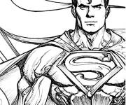 Coloriage Marvel Superman r&eacute;aliste
