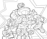 Coloriage Marvel Universe Escouade de super-h&eacute;ros
