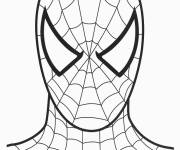 Coloriage Masque de Spider Man