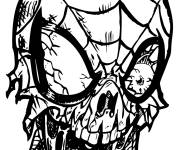 Coloriage Masque effrayant de Spiderman de Marvel