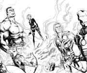 Coloriage Membres tout puissants du Marvel