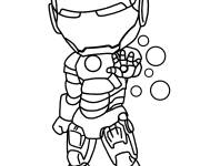 Coloriage Mini Iron man de Marvel