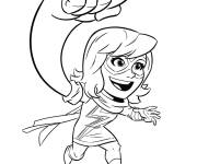 Coloriage Ms Marvel superh&eacute;ro&iuml;ne de Marvel