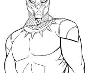 Coloriage Panth&egrave;re noire en uniforme de Marvel