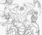 Coloriage Personnages de Plan&egrave;te Marvel