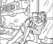 Coloriage Peter et Gwen Stacy Spiderman de Marvel
