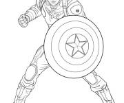 Coloriage Photo de Captain America &agrave; imprimer