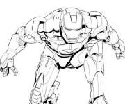 Coloriage Portrait de Ironman de Marvel
