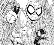 Coloriage Poster Marvel Adventures en ligne