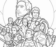 Coloriage Pr&eacute;sentation des justiciers de Marvel