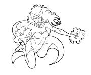 Coloriage Scarlet Witch h&eacute;ros f&eacute;minine de Marvel