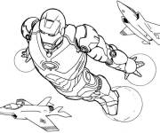 Coloriage et dessins gratuit Sc&egrave;ne du film de Marvel Iron man à imprimer
