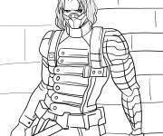 Coloriage Soldat d'Hiver de Marvel