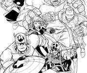 Coloriage Super-h&eacute;ros Marvel Avengers