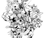 Coloriage Superh&eacute;ros de l&rsquo;univers Marvel comics